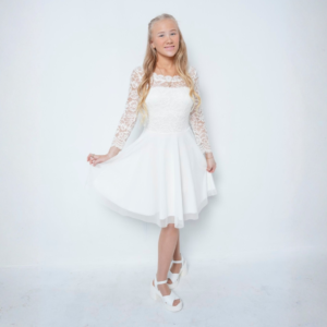 Hvítur Fermingarkjóll