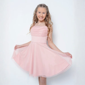 Bleikur Fermingarkjóll