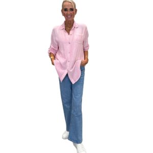 Ljósbleik hörskyrta