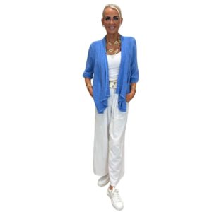 Kóngablá opin hörskyrta