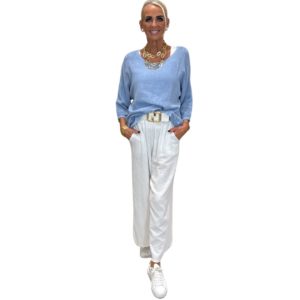 Ljósblá hörskyrta