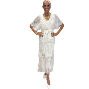 Tvílitaður silkikjóll