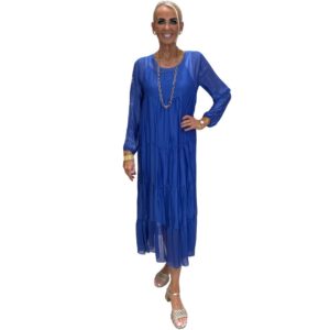 Kóngablár silkikjóll