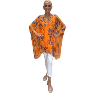 Appelsínugul silkiskyrta