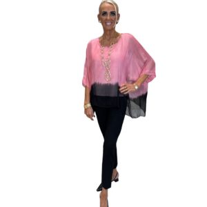 Tvílituð silkiskyrta